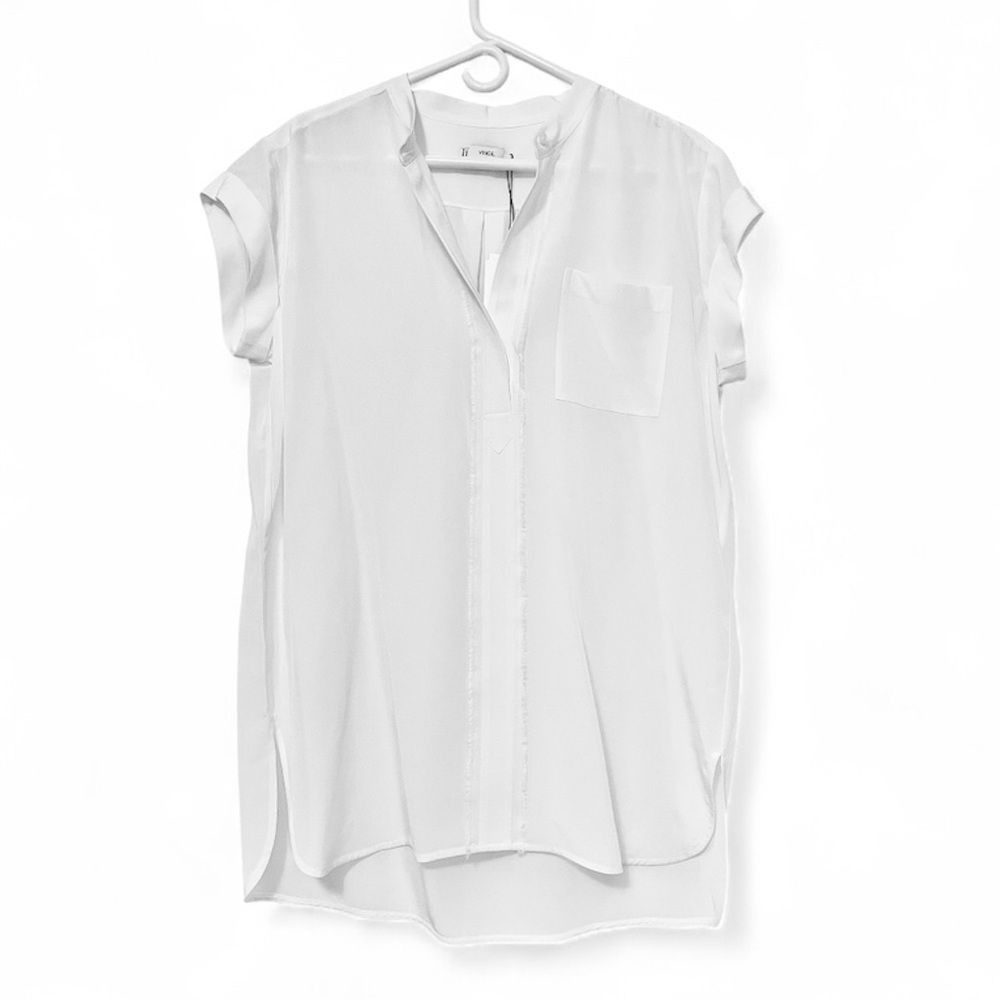 NWT Vince Silk Size Large Ivory Blouse/Tunic